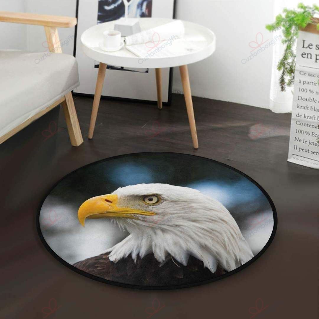 Eagle Face 1 Round Carpet Floor Rug Living Room Bedroom Decor Round Area Rug Carpet Eagle Face 1 Round Carpet Floor Rug Living Room Bedroom Decor Round Area Rug Carpet