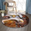 Eagle Family Round Carpet Floor Rug Living Room Bedroom Decor Round Area Rug Carpet