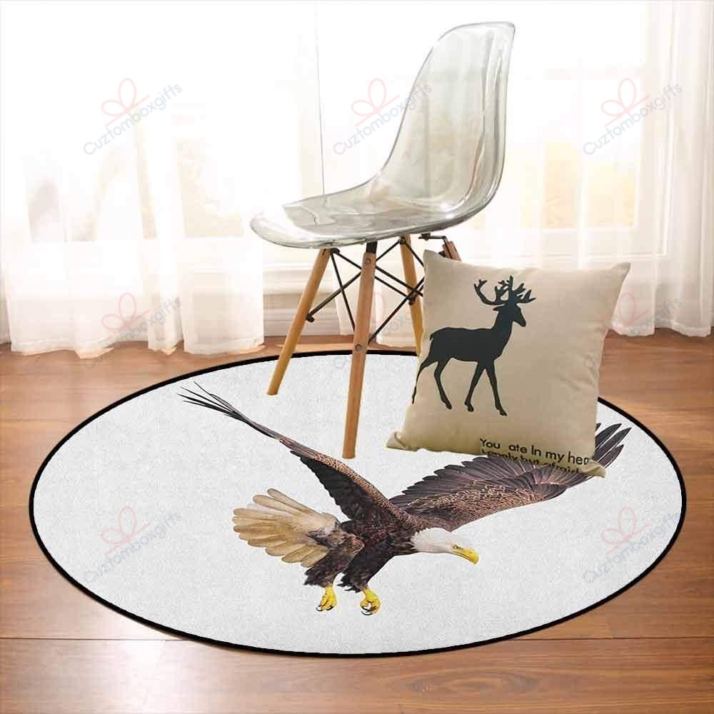 Eagle Flying In The Sky Round Carpet Floor Rug Living Room Bedroom Decor Round Area Rug Carpet Eagle Flying In The Sky Round Carpet Floor Rug Living Room Bedroom Decor Round Area Rug Carpet