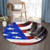 Eagle Round Carpet Floor Rug Living Room Bedroom Decor Round Area Rug Carpet