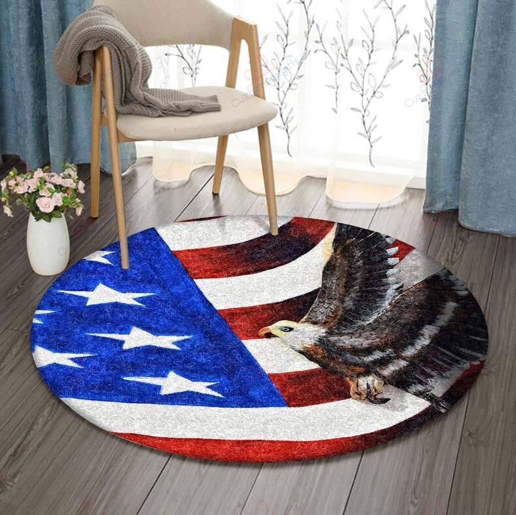 Eagle Round Carpet Floor Rug Living Room Bedroom Decor Round Area Rug Carpet Eagle Round Carpet Floor Rug Living Room Bedroom Decor Round Area Rug Carpet