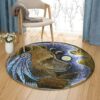 Eagle Heart Medicine Bear Round Carpet Floor Rug Living Room Bedroom Decor Round Area Rug Carpet
