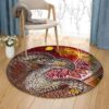 Eagle Painting 2 Round Carpet Floor Rug Living Room Bedroom Decor Round Area Rug Carpet