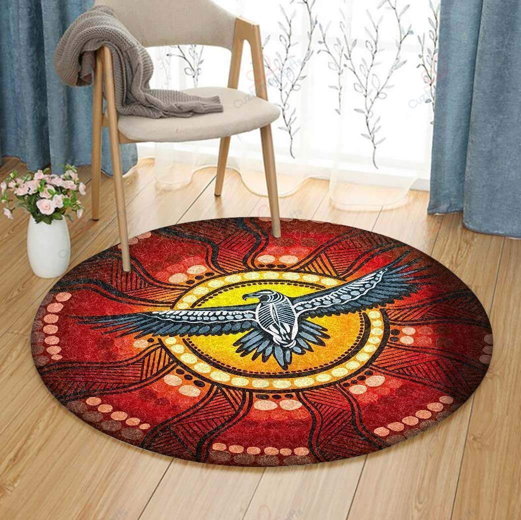 Eagle Pattern 1 Round Carpet Floor Rug Living Room Bedroom Decor Round Area Rug Carpet Eagle Pattern 1 Round Carpet Floor Rug Living Room Bedroom Decor Round Area Rug Carpet