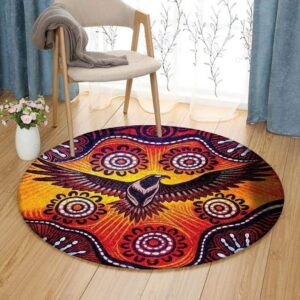 Eagle Pattern 4 Round Carpet Floor Rug Living Room Bedroom Decor Round Area Rug Carpet