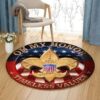 Eagle Scout Round Carpet Floor Rug Living Room Bedroom Decor Round Area Rug Carpet