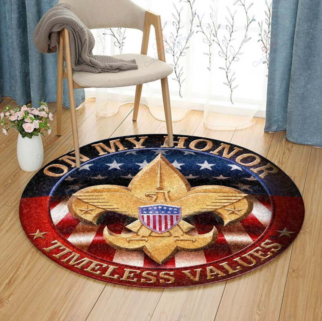 Eagle Scout Round Carpet Floor Rug Living Room Bedroom Decor Round Area Rug Carpet Eagle Scout Round Carpet Floor Rug Living Room Bedroom Decor Round Area Rug Carpet