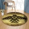 Eagle Symbol Round Carpet Floor Rug Living Room Bedroom Decor Round Area Rug Carpet