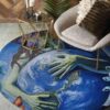 Earth Round Carpet Floor Rug Living Room Bedroom Decor Round Area Rug Carpet