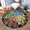 Earth My Body Water My Blood Round Carpet Floor Rug Living Room Bedroom Decor Round Area Rug Carpet