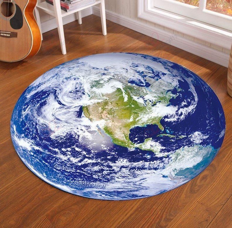Earth View Round Carpet Floor Rug Living Room Bedroom Decor Round Area Rug Carpet Earth View Round Carpet Floor Rug Living Room Bedroom Decor Round Area Rug Carpet