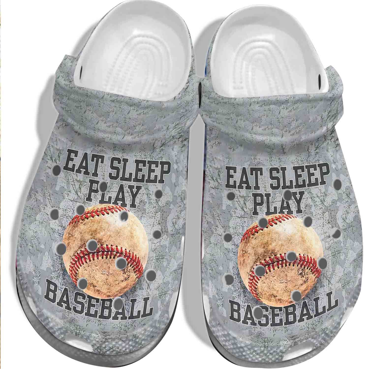 Eat Sleep Play Baseball Crocs Clog For Batter – Baseball Ball Shoes Crocbland Clog For Men Women Eat Sleep Play Baseball Crocs Clog For Batter – Baseball Ball Shoes Crocbland Clog For Men Women