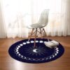 Eclipse Moon Round Carpet Floor Rug Living Room Bedroom Decor Round Area Rug Carpet