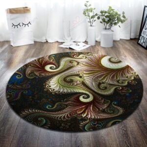 Eddy Pattern Round Carpet Floor Rug Living Room Bedroom Decor Round Area Rug Carpet