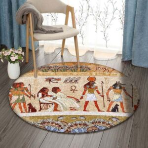 Egypte Round Carpet Floor Rug Living Room Bedroom Decor Round Area Rug Carpet