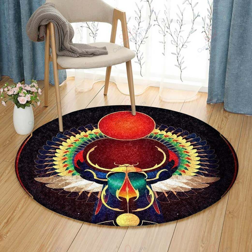 Egypts Carabeo Egizio Round Carpet Floor Rug Living Room Bedroom Decor Round Area Rug Carpet Egypts Carabeo Egizio Round Carpet Floor Rug Living Room Bedroom Decor Round Area Rug Carpet