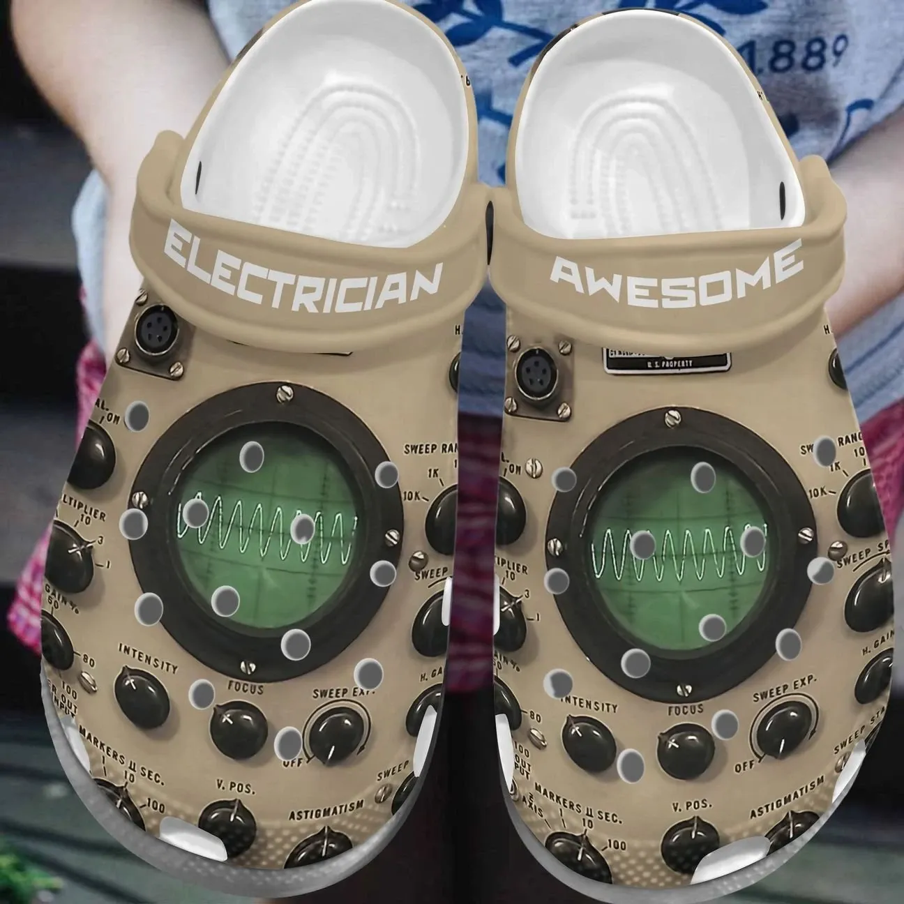 Electrician Personalized Clog Custom Crocs Comfortablefashion Style Comfortable For Women Men Kid Print 3D Awesome Electrician Electrician Personalized Clog Custom Crocs Comfortablefashion Style Comfortable For Women Men Kid Print 3D Awesome Electrician