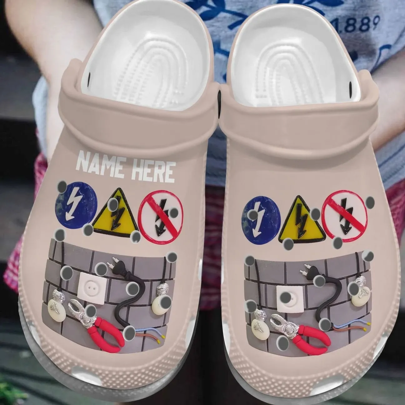 Electrician Personalized Clog Custom Crocs Comfortablefashion Style Comfortable For Women Men Kid Print 3D P2 Electrician Personalized Clog Custom Crocs Comfortablefashion Style Comfortable For Women Men Kid Print 3D P2