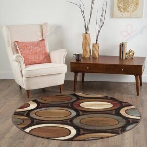 Elegance Round Carpet Floor Rug Living Room Bedroom Decor Round Area Rug Carpet