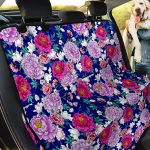 Elegant And Vibrant Dahlia Flowers Design Car Back Seat Cover Dog Car Seat Covers - aa3fc4671150