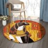Elegant Egypt Cat Round Carpet Floor Rug Living Room Bedroom Decor Round Area Rug Carpet
