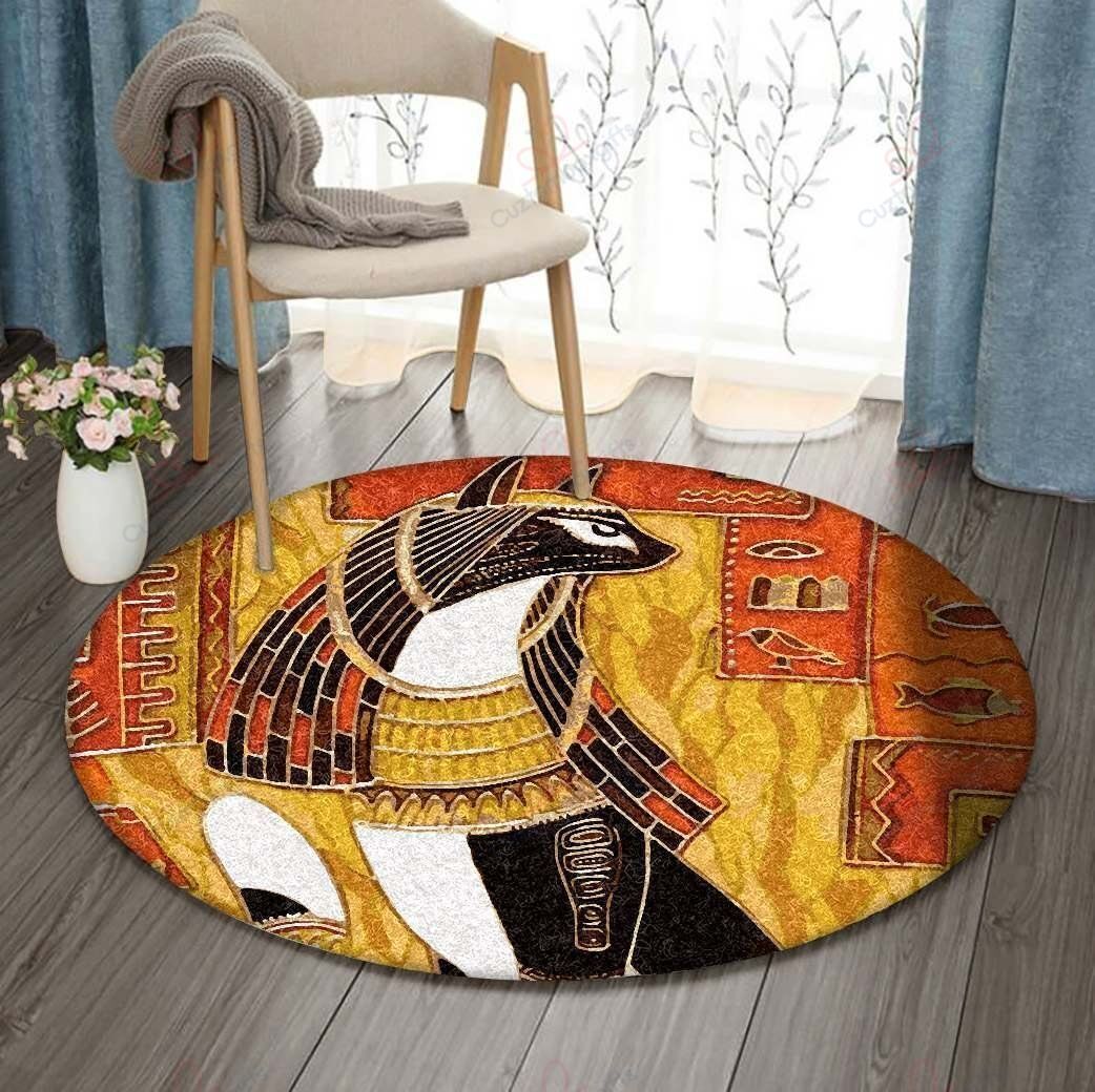 Elegant Egypt Cat Round Carpet Floor Rug Living Room Bedroom Decor Round Area Rug Carpet Elegant Egypt Cat Round Carpet Floor Rug Living Room Bedroom Decor Round Area Rug Carpet