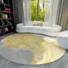Elegant Round Carpet Floor Rug Living Room Bedroom Decor Round Area Rug Carpet