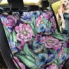 Elegant Lotus And Blue Flowers Design Car Back Seat Cover Dog Car Seat Covers - 591b01ce29c7