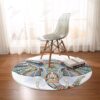 Elephant Bohemia Round Carpet Floor Rug Living Room Bedroom Decor Round Area Rug Carpet