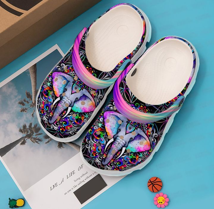 Elephant Colorful Hippie Sku 1325 Crocs Crocband Clog Comfortable For Mens Womens Classic Clog Water Shoes Elephant Colorful Hippie Sku 1325 Crocs Crocband Clog Comfortable For Mens Womens Classic Clog Water Shoes