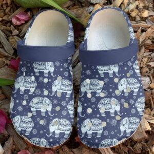 Elephant Ethnic Sku 929 Crocs Crocband Clog Comfortable For Mens Womens Classic Clog Water Shoes