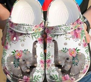 Elephant Flower Crocs Crocband Clog Clog Comfortable For Mens And Womens Classic Clog Water Shoes Comfortable