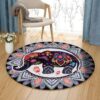 Elephant Round Carpet Floor Rug Living Room Bedroom Decor Round Area Rug Carpet