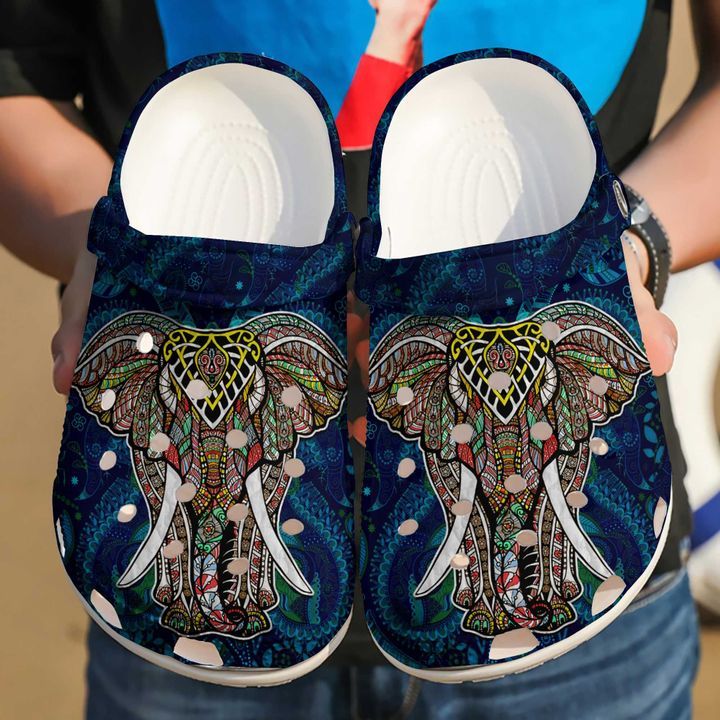 Elephant Mandala Sku 933 Crocs Crocband Clog Comfortable For Mens Womens Classic Clog Water Shoes Elephant Mandala Sku 933 Crocs Crocband Clog Comfortable For Mens Womens Classic Clog Water Shoes