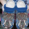 Elephant Personalized Clog Custom Crocs Comfortablefashion Style Comfortable For Women Men Kid Print 3D Azure Mandala
