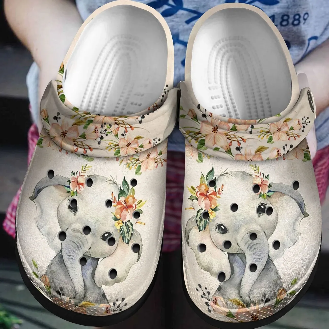Elephant Personalized Clog Custom Crocs Comfortablefashion Style Comfortable For Women Men Kid Print 3D Baby Elephant Elephant Personalized Clog Custom Crocs Comfortablefashion Style Comfortable For Women Men Kid Print 3D Baby Elephant