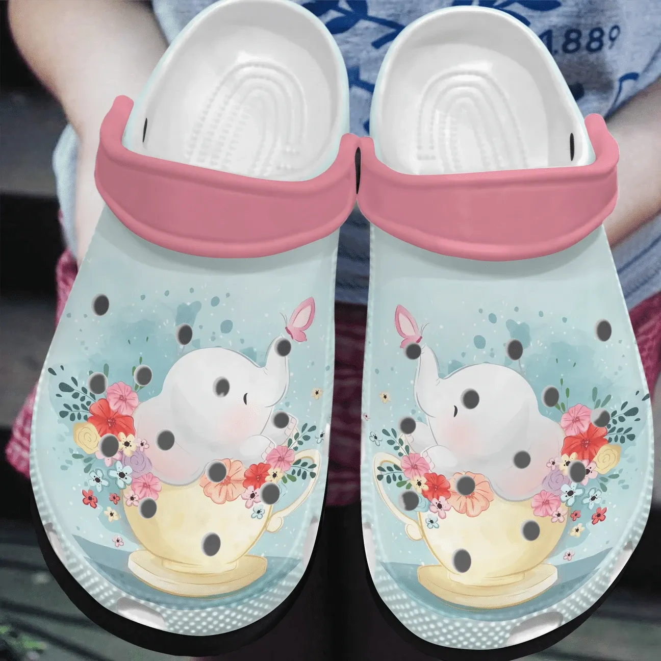 Elephant Personalized Clog Custom Crocs Comfortablefashion Style Comfortable For Women Men Kid Print 3D Cutie Elephant Personalized Clog Custom Crocs Comfortablefashion Style Comfortable For Women Men Kid Print 3D Cutie