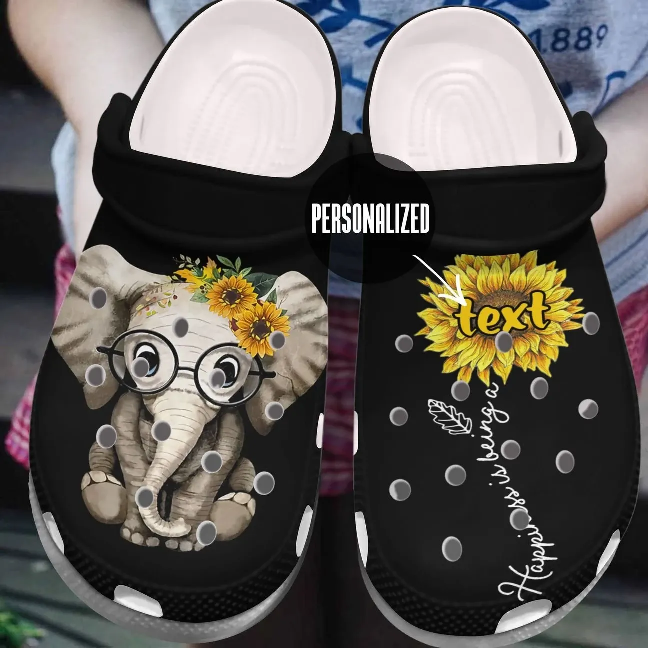 Elephant Personalized Clog Custom Crocs Comfortablefashion Style Comfortable For Women Men Kid Print 3D Happiness Is Being A Elephant Personalized Clog Custom Crocs Comfortablefashion Style Comfortable For Women Men Kid Print 3D Happiness Is Being A