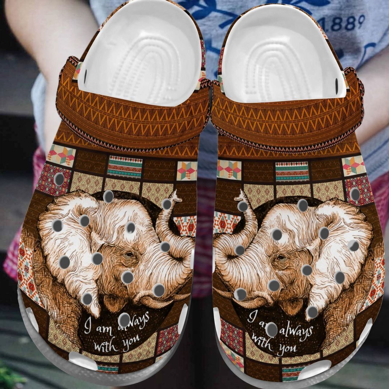 Elephant Personalized Clog Custom Crocs Comfortablefashion Style Comfortable For Women Men Kid Print 3D I’M Always With You Elephant Personalized Clog Custom Crocs Comfortablefashion Style Comfortable For Women Men Kid Print 3D I’M Always With You