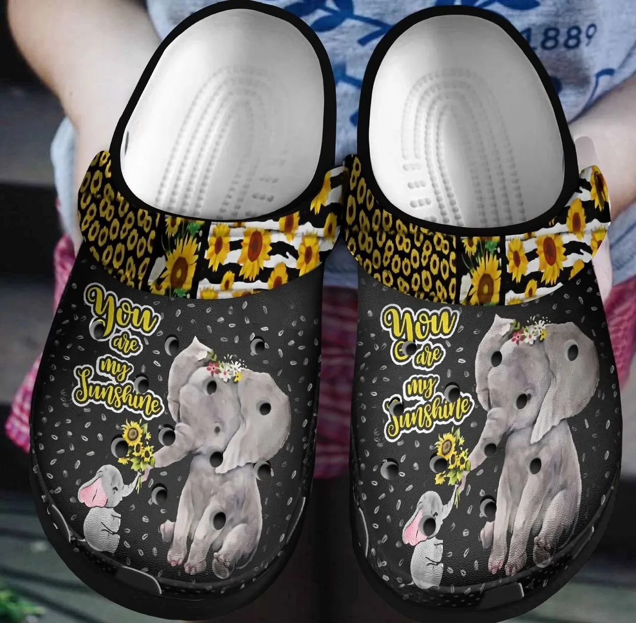 Elephant Personalized Clog Custom Crocs Comfortablefashion Style Comfortable For Women Men Kid Print 3D You Are My Sunshine Elephant Personalized Clog Custom Crocs Comfortablefashion Style Comfortable For Women Men Kid Print 3D You Are My Sunshine