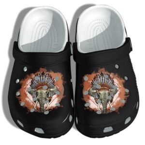Elephants Native America Culture Shoes Crocs Clog – Native Indian Elephant Croc Shoes Gifts Men Women