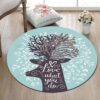Elk Round Carpet Floor Rug Living Room Bedroom Decor Round Area Rug Carpet
