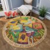 Enjoy Great Wine Round Carpet Floor Rug Living Room Bedroom Decor Round Area Rug Carpet