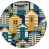Escape Beach Round Carpet Floor Rug Living Room Bedroom Decor Round Area Rug Carpet