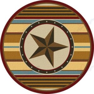 Estancia Star Round Carpet Floor Rug Living Room Bedroom Decor Round Area Rug Carpet