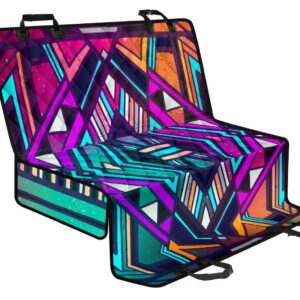 Ethnic Aztec Trippy Print Pet Car Back Seat Cover - 3f883ace26ad