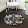 Ethnic Elephant Round Carpet Floor Rug Living Room Bedroom Decor Round Area Rug Carpet