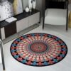 Ethnic Round Carpet Floor Rug Living Room Bedroom Decor Round Area Rug Carpet