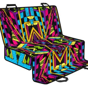 Ethnic Psychedelic Trippy Print Pet Car Back Seat Cover - 36667080975