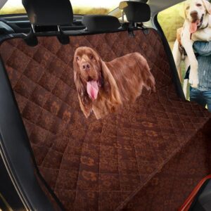 Ethnic Sussex Spaniel Theme Car Back Seat Cover Dog Car Seat Covers - 67e32a00d1d8